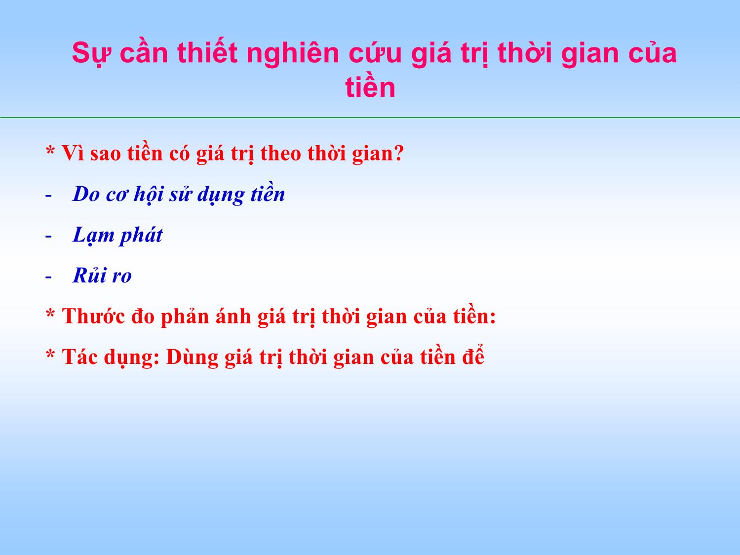 Bài giảng Tài chính doanh nghiệp - Chương 2: Giá trị thời gian của tiền trang 3