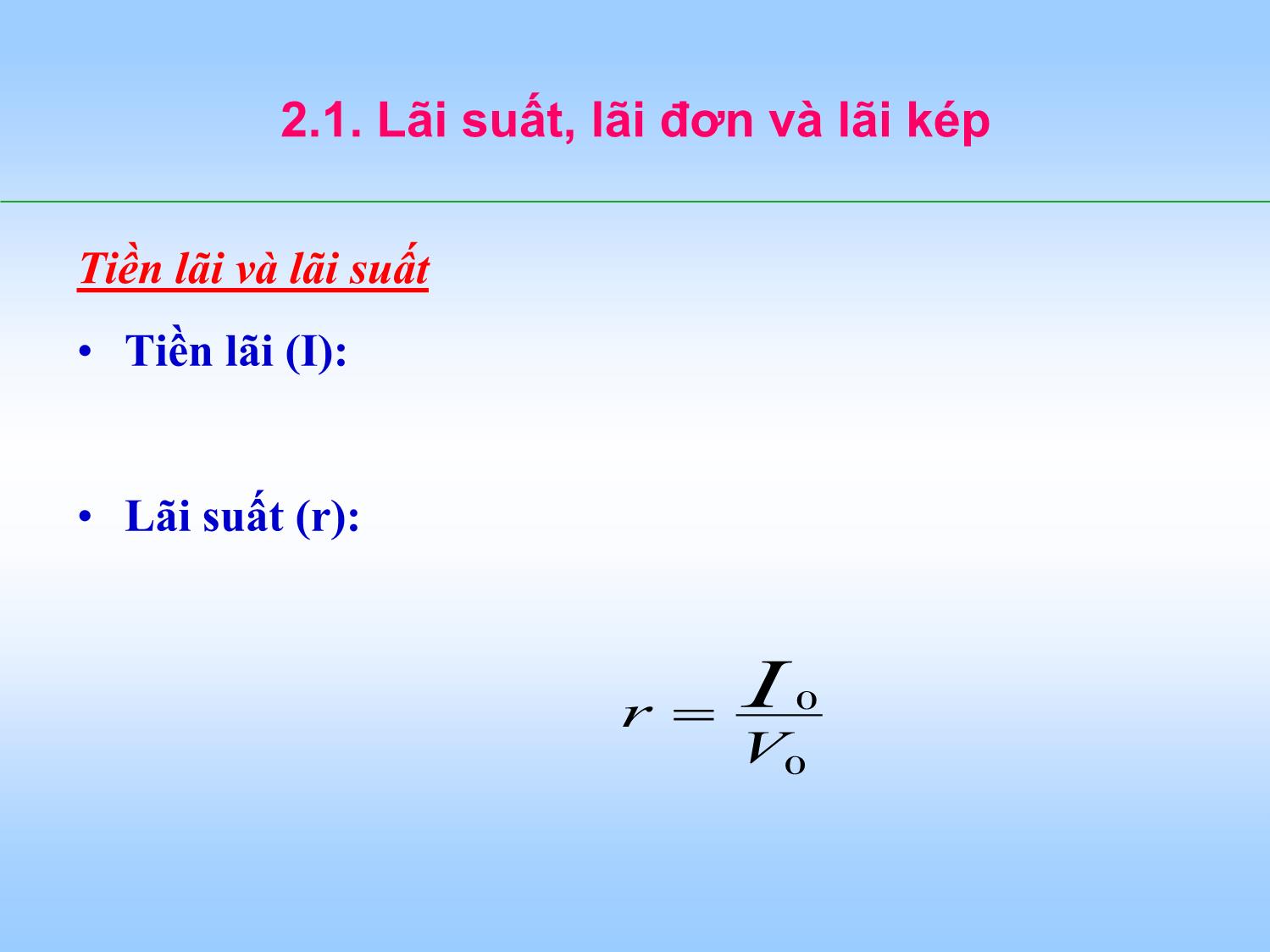 Bài giảng Tài chính doanh nghiệp - Chương 2: Giá trị thời gian của tiền trang 4