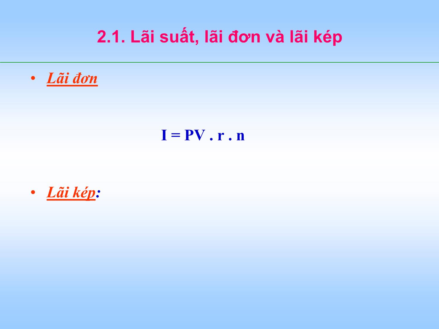 Bài giảng Tài chính doanh nghiệp - Chương 2: Giá trị thời gian của tiền trang 5