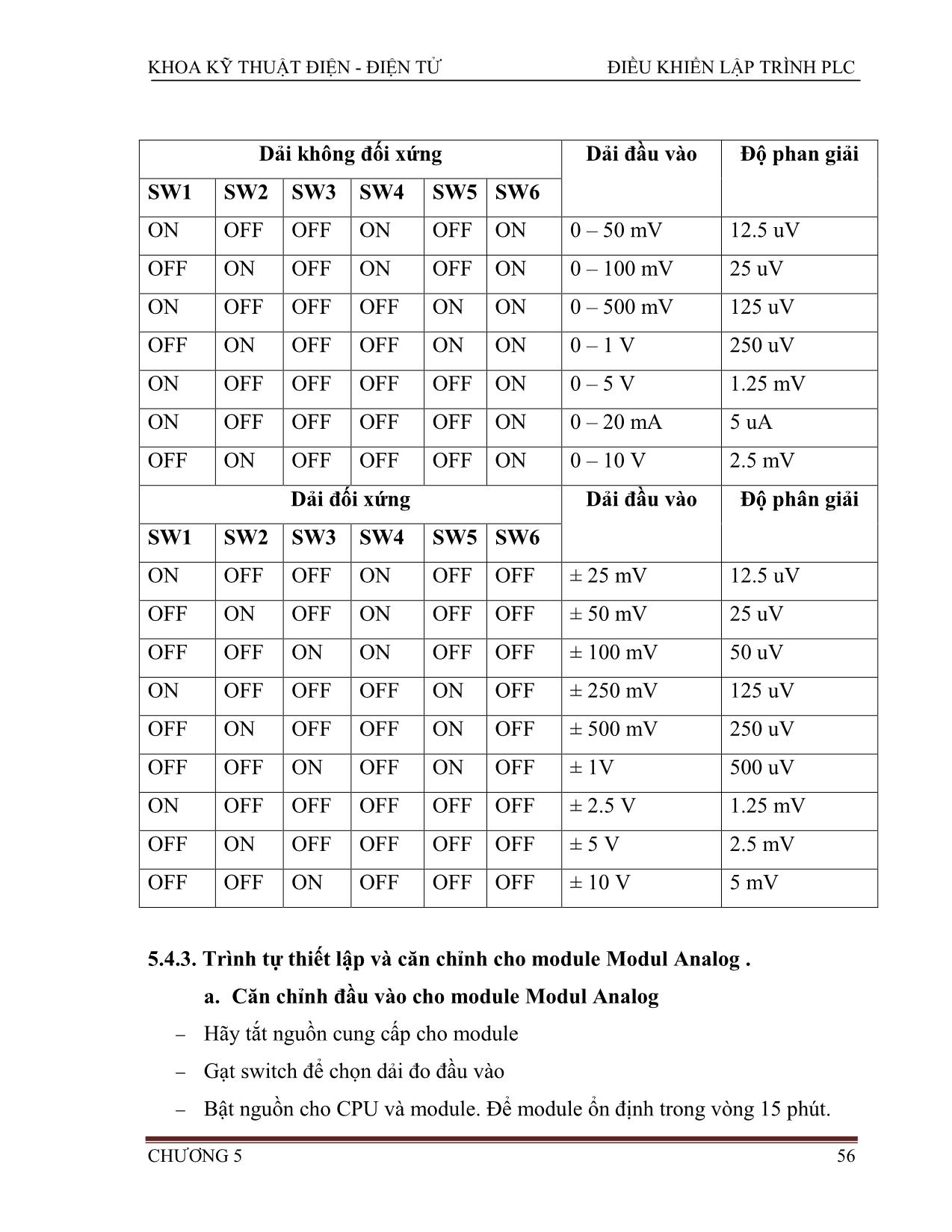 Giáo trình Điều khiển lập trình PLC (Phần 2) trang 10