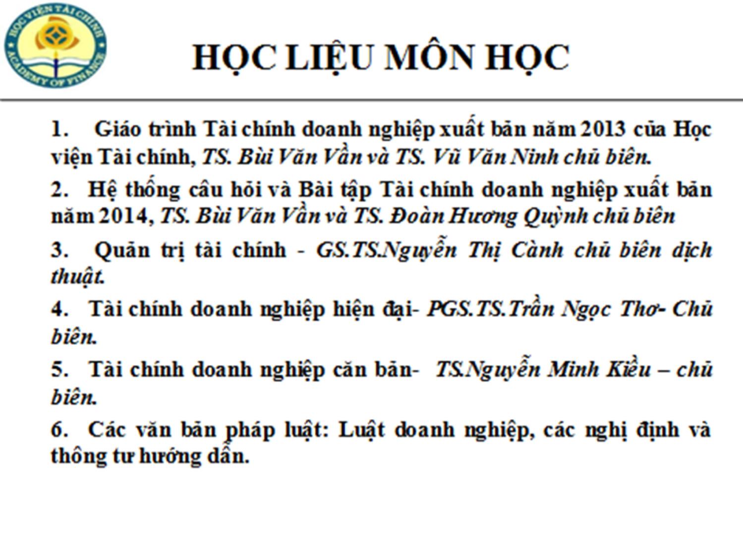 Bài giảng Tài chính doanh nghiệp - Chương 6: Quyết định đầu tư và dòng tiền của dự án đầu tư trang 2