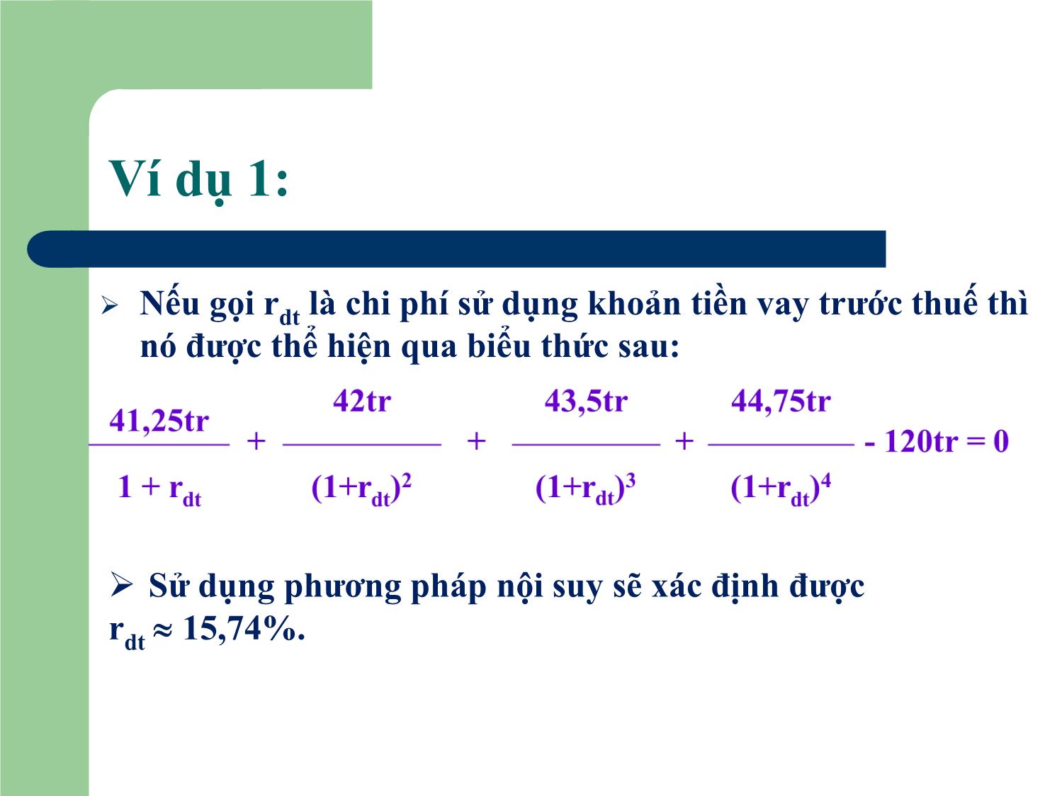 Bài giảng Tài chính doanh nghiệp - Chương 12: Chi phí sử dụng vốn của doanh nghiệp trang 10