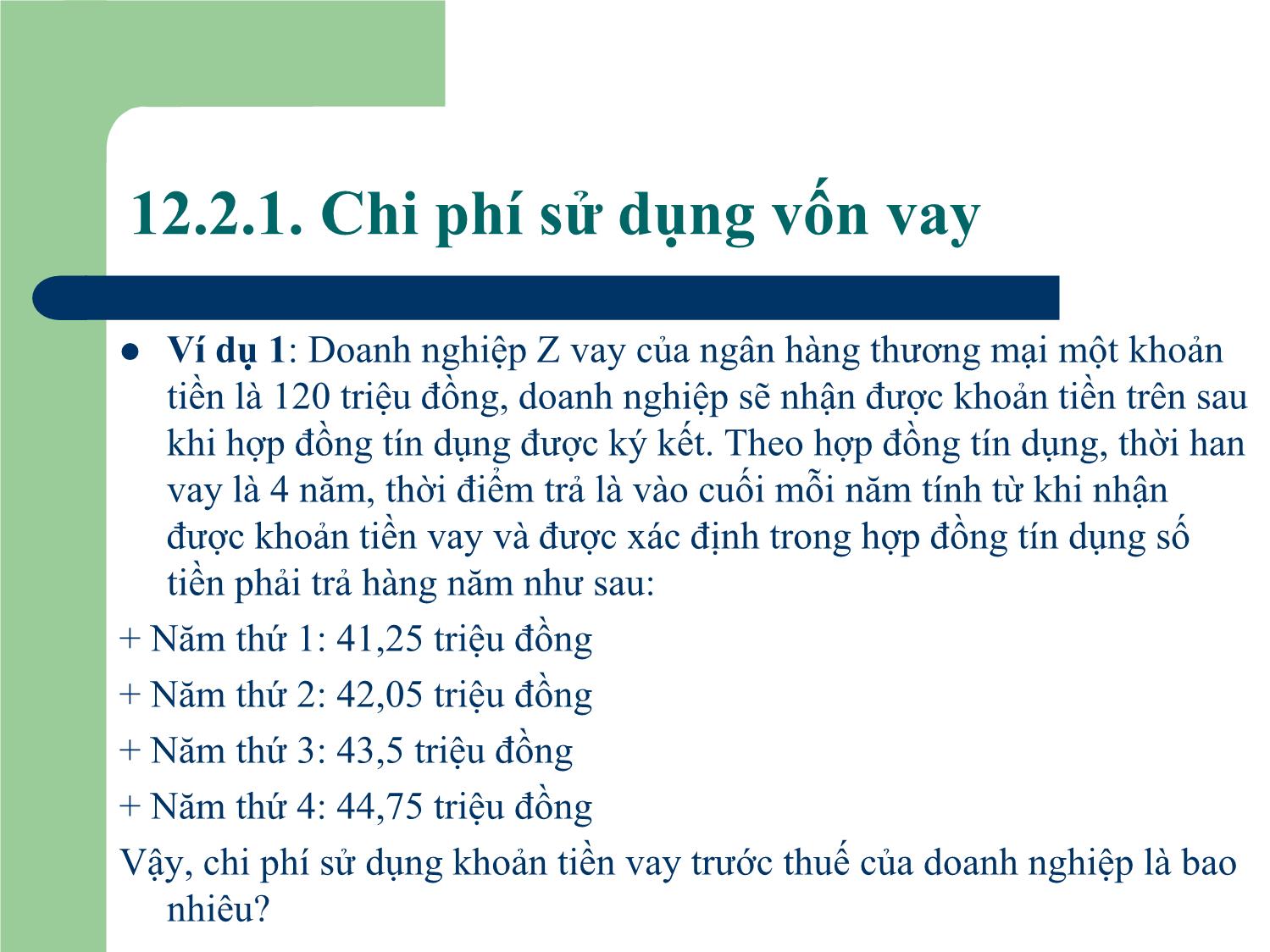 Bài giảng Tài chính doanh nghiệp - Chương 12: Chi phí sử dụng vốn của doanh nghiệp trang 9