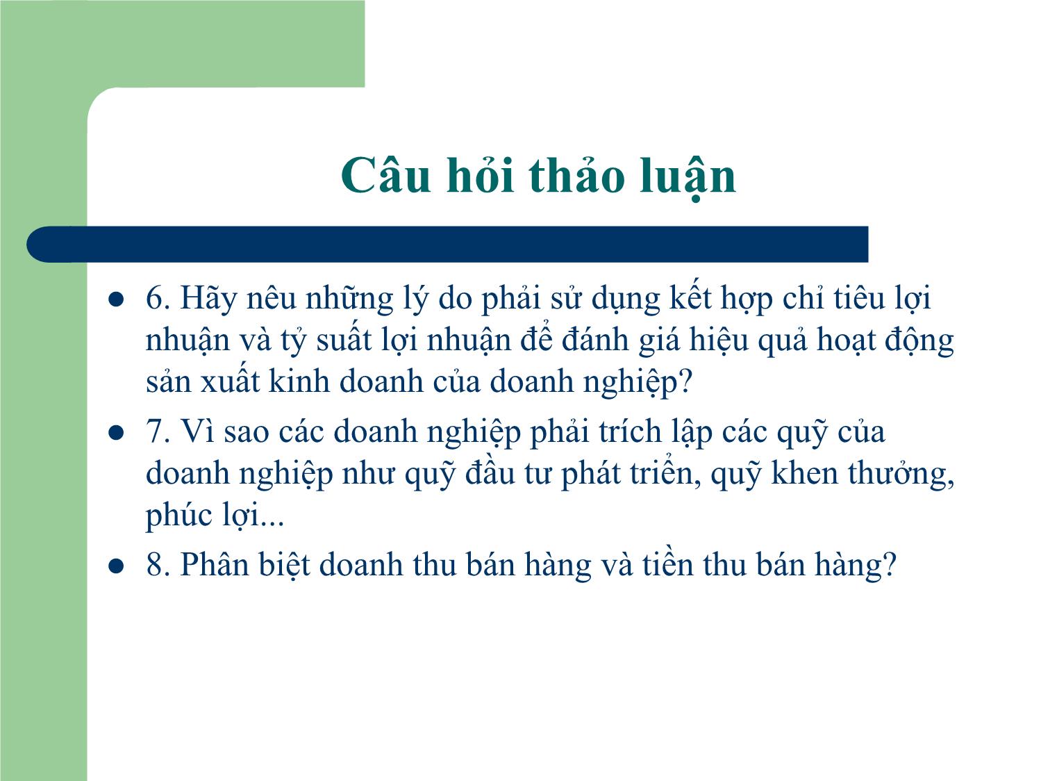 Bài giảng Tài chính doanh nghiệp - Chương 14: Lợi nhuận và phân phối lợi nhuận của doanh nghiệp trang 4