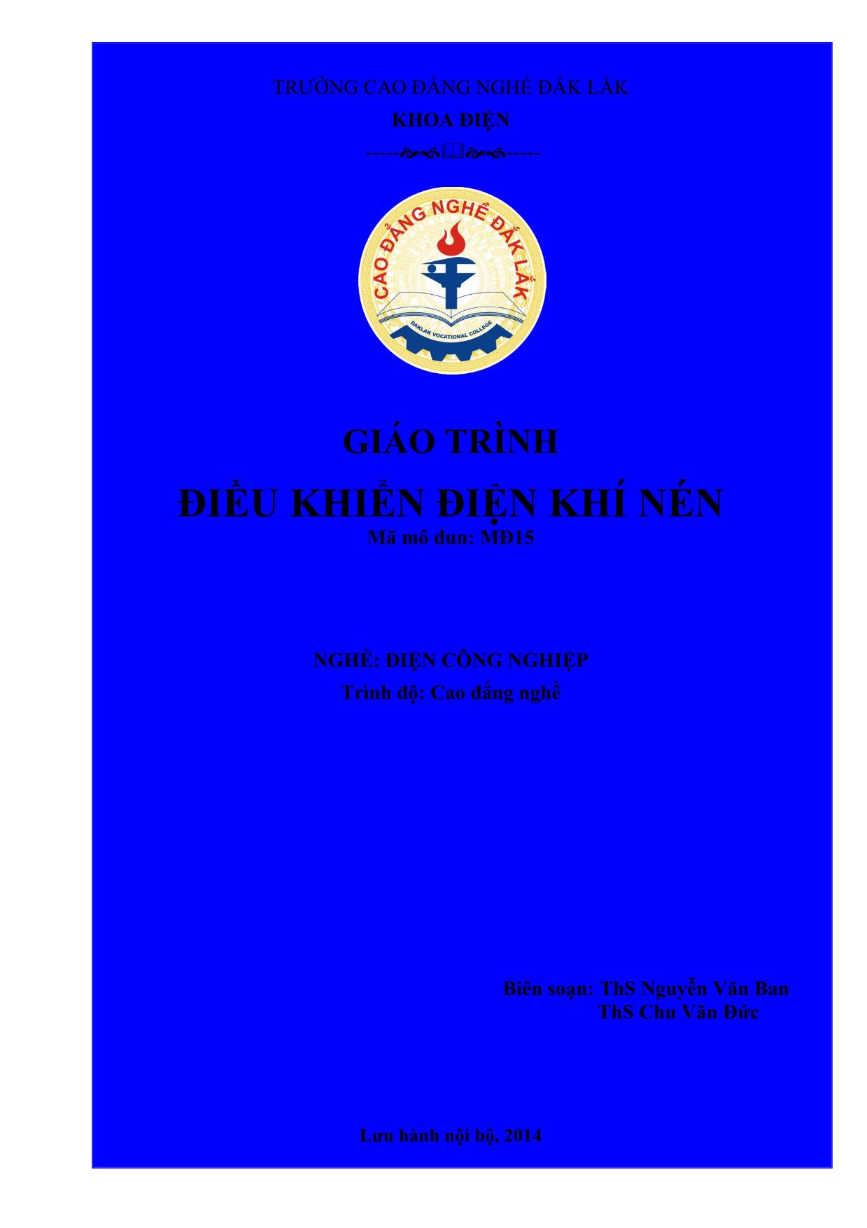 Giáo trình Điện công nghiệp - Điều khiển điện khí nén trang 1