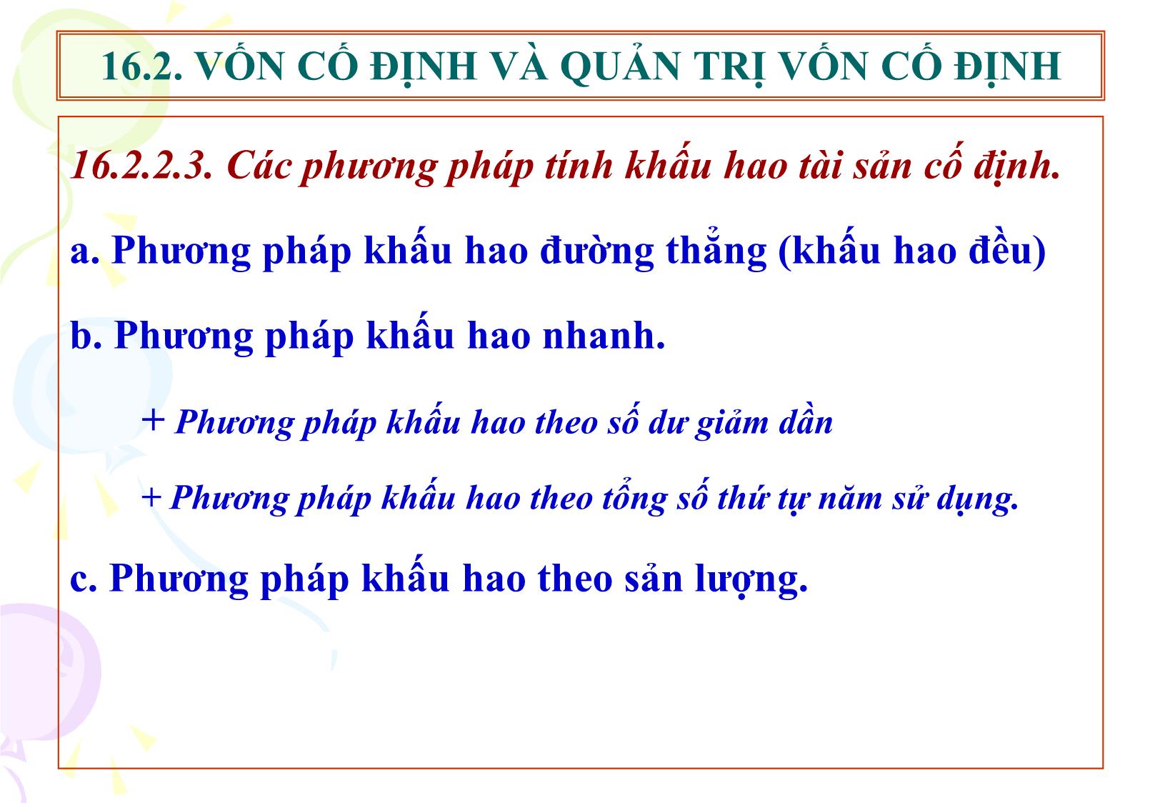 Bài giảng Tài chính doanh nghiệp - Chương 16: Quản trị vốn kinh doanh của doanh nghiệp trang 10