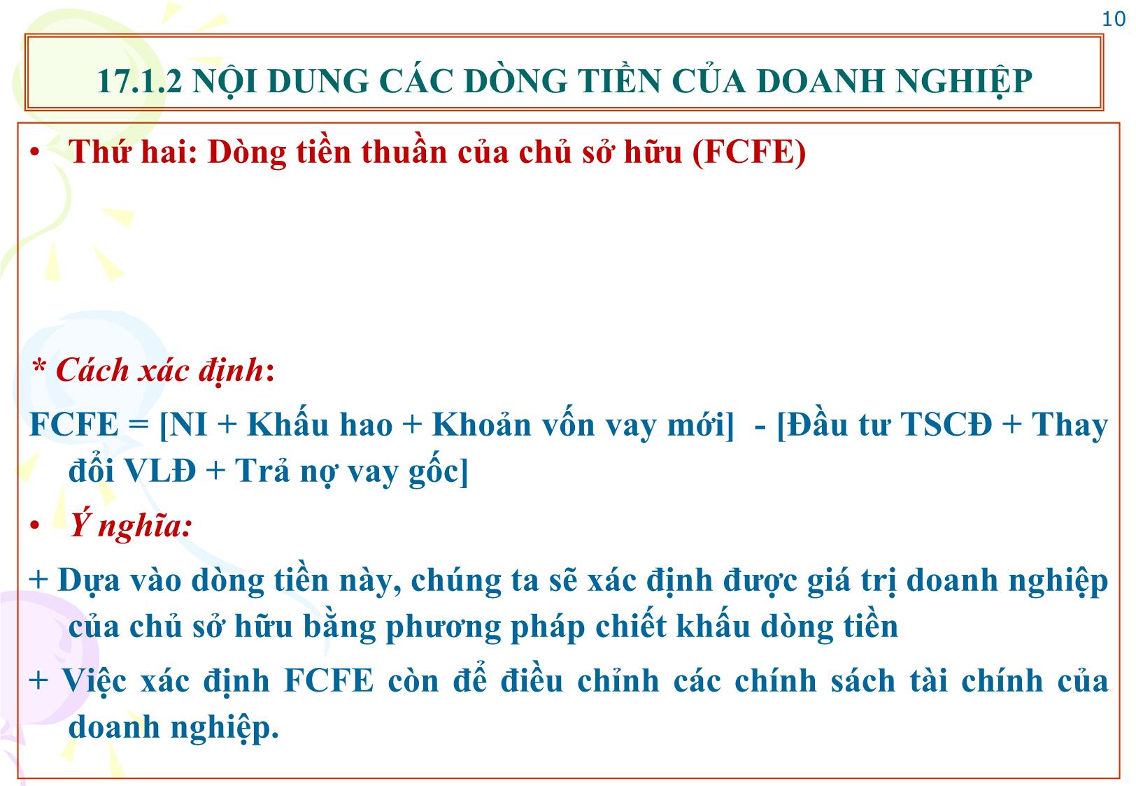 Bài giảng Tài chính doanh nghiệp - Chương 17: Quản trị dòng tiền của doanh nghiệp trang 10