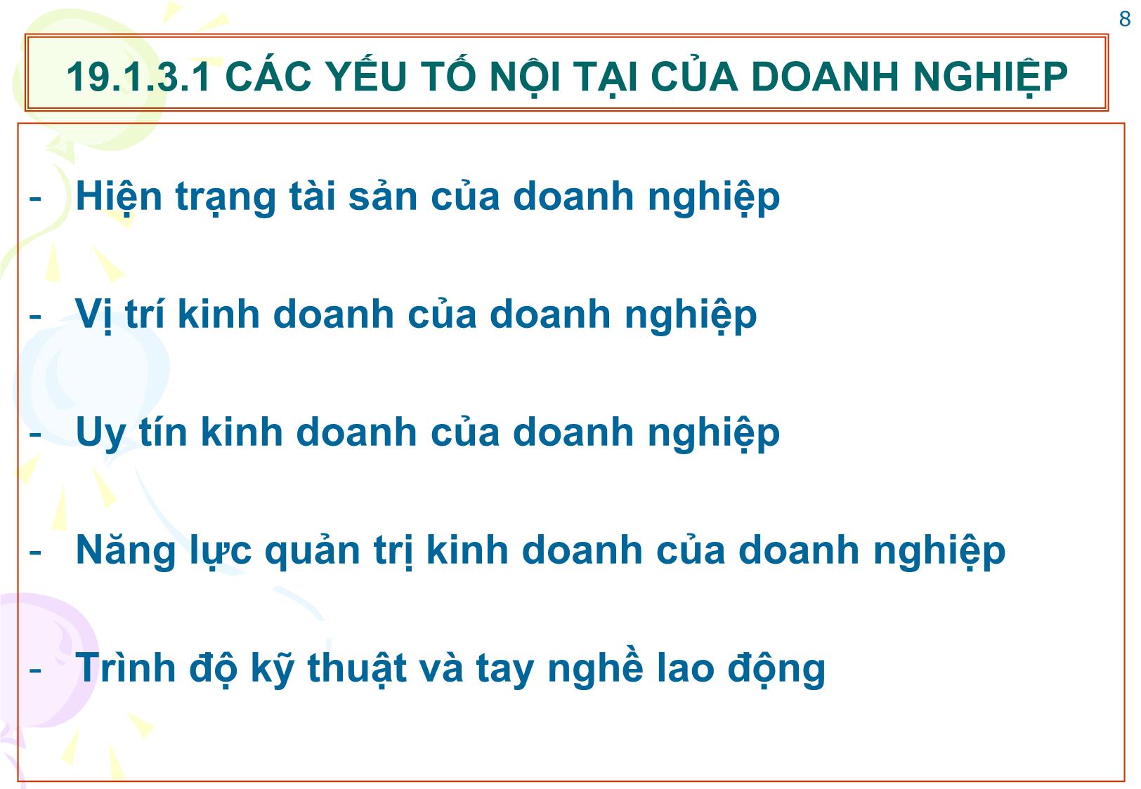 Bài giảng Tài chính doanh nghiệp - Chương 19: Giá trị doanh nghiệp trang 8