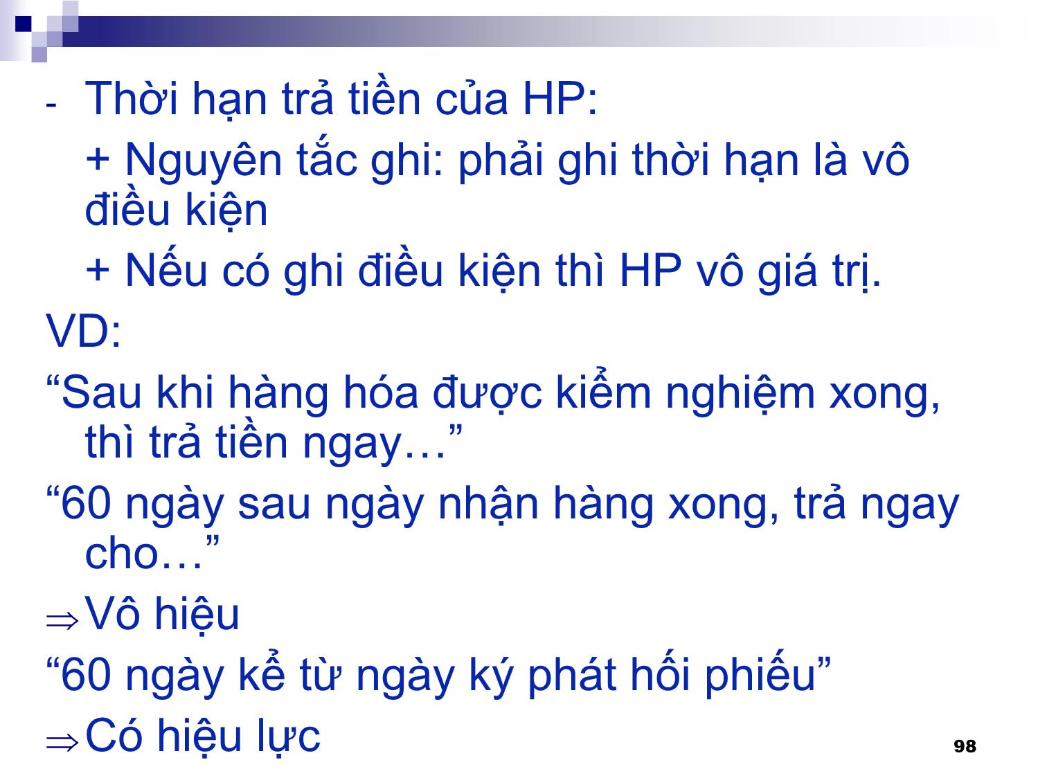 Bài giảng Thanh toán quốc tế - Chương 3: Các phương tiện thanh toán quốc tế trang 10