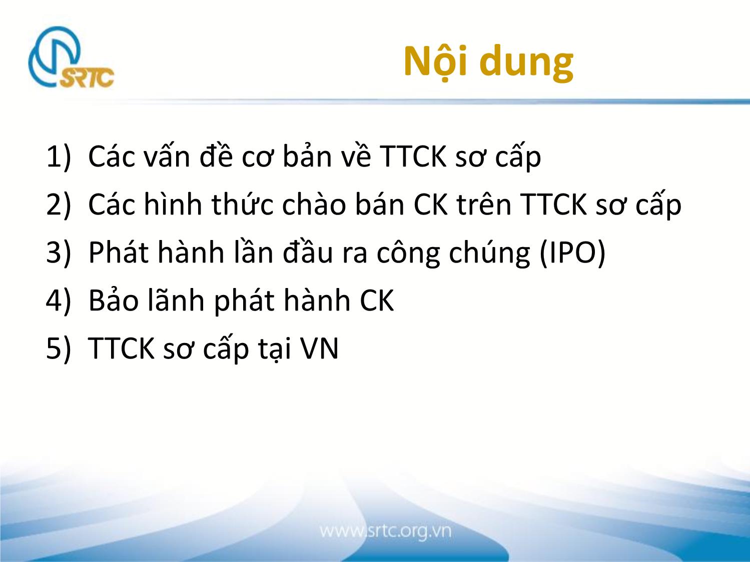 Bài giảng Thị trường chứng khoán sơ cấp trang 2