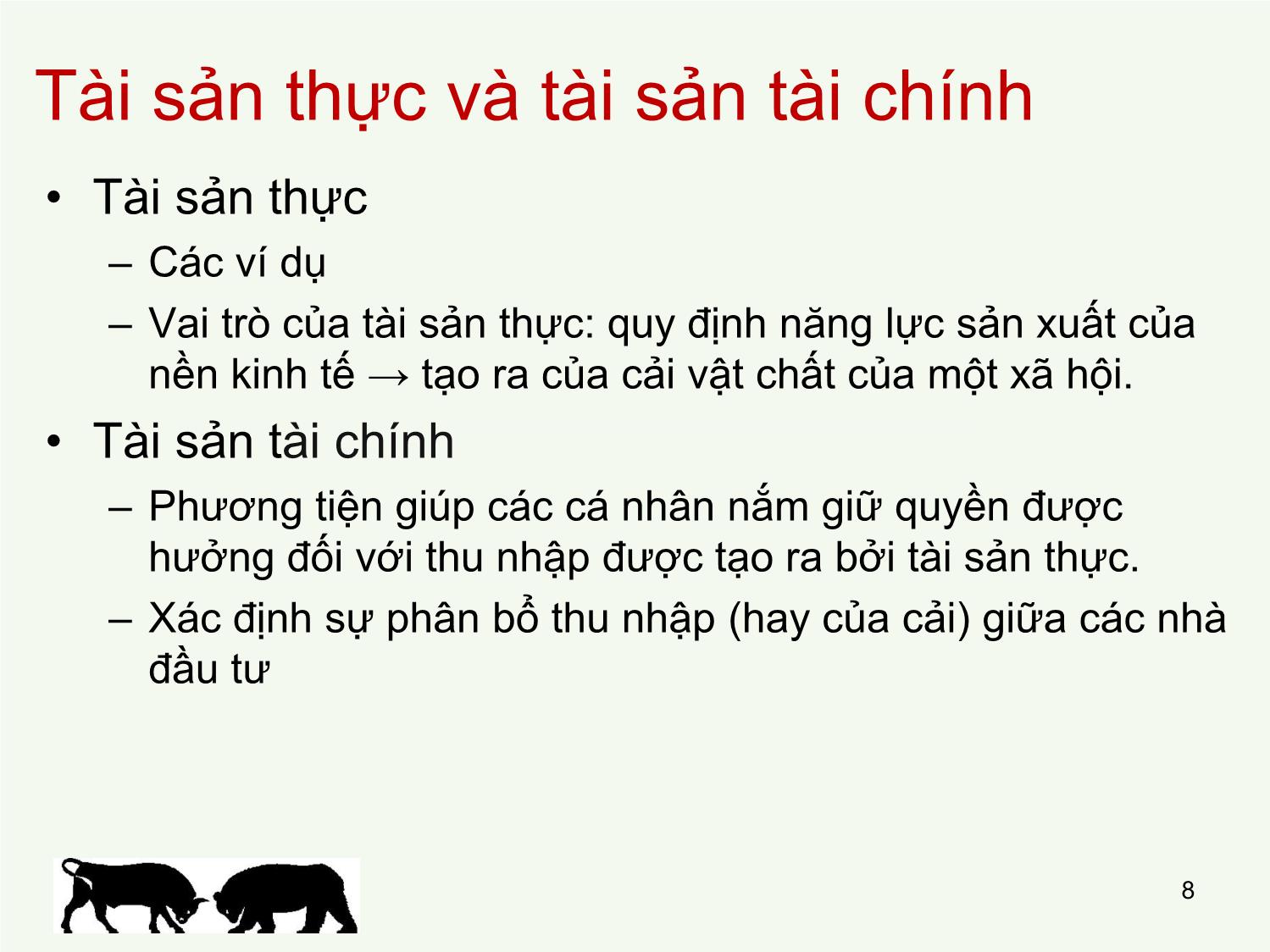 Bài giảng Đầu tư tài chính - Chương 1: Môi trường đầu tư - Trần Thị Thái Hà trang 8