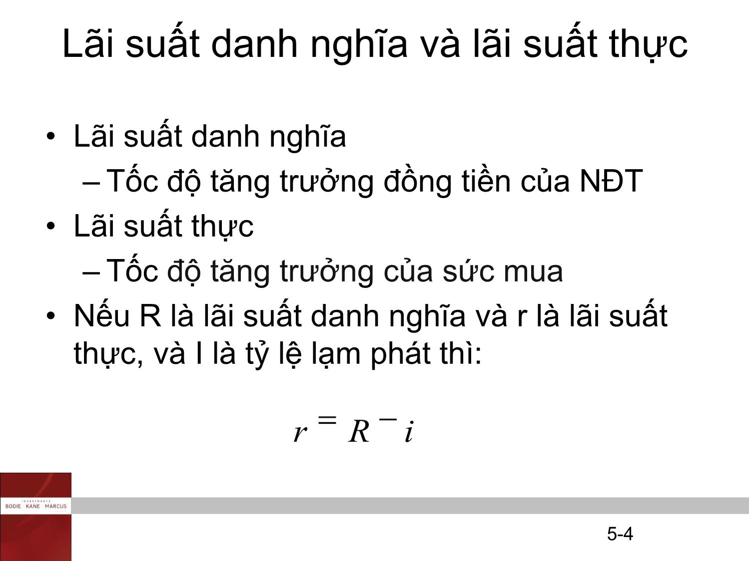 Bài giảng Đầu tư tài chính - Chương 2: Rủi ro và lợi suất - Trần Thị Thái Hà trang 4