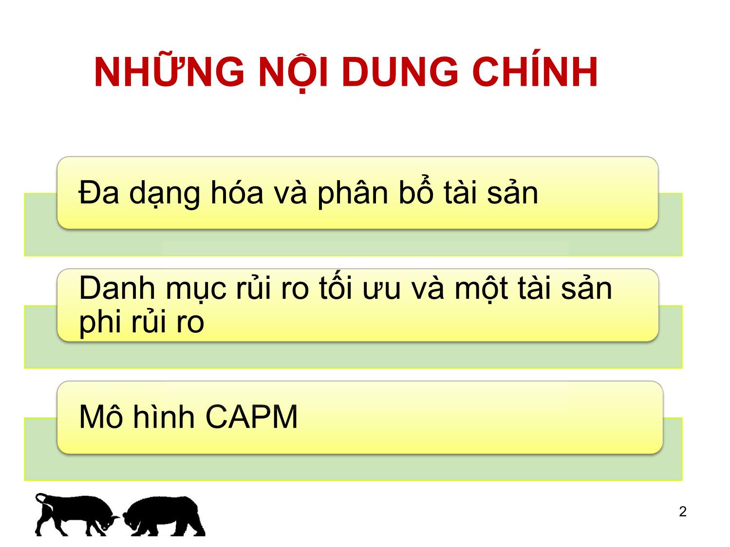 Bài giảng Đầu tư tài chính - Chương 4: Đa dạng hóa hiệu quả - Trần Thị Thái Hà trang 2