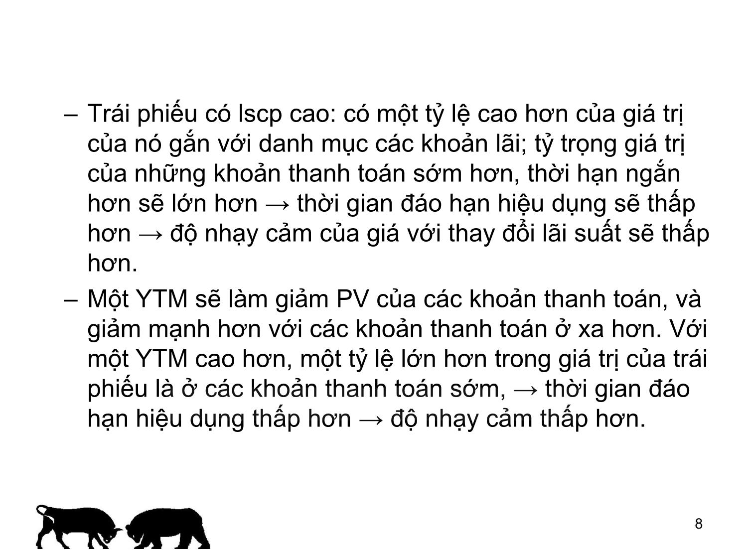 Bài giảng Đầu tư tài chính - Chương 7: Độ nhạy cảm của giá trái phiếu - Trần Thị Thái Hà trang 8