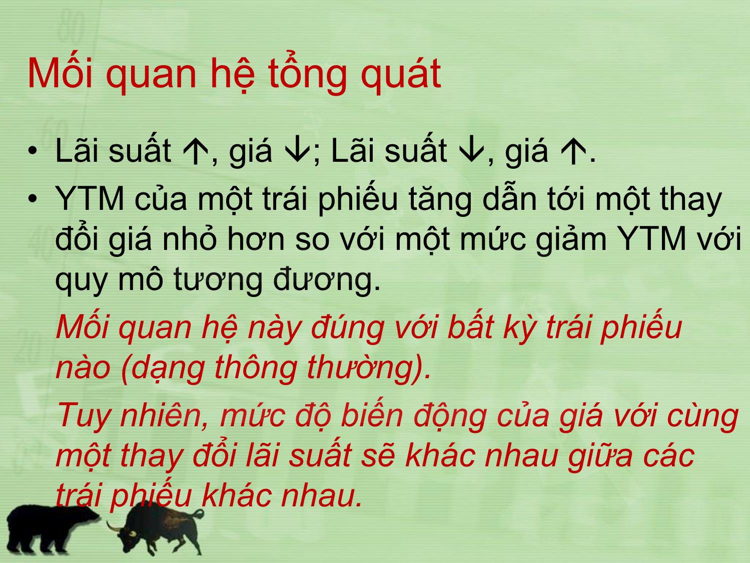 Bài giảng Đầu tư tài chính - Chương 8: Độ nhạy cảm của giá trái phiếu với lãi suất - Trần Thị Thái Hà trang 3