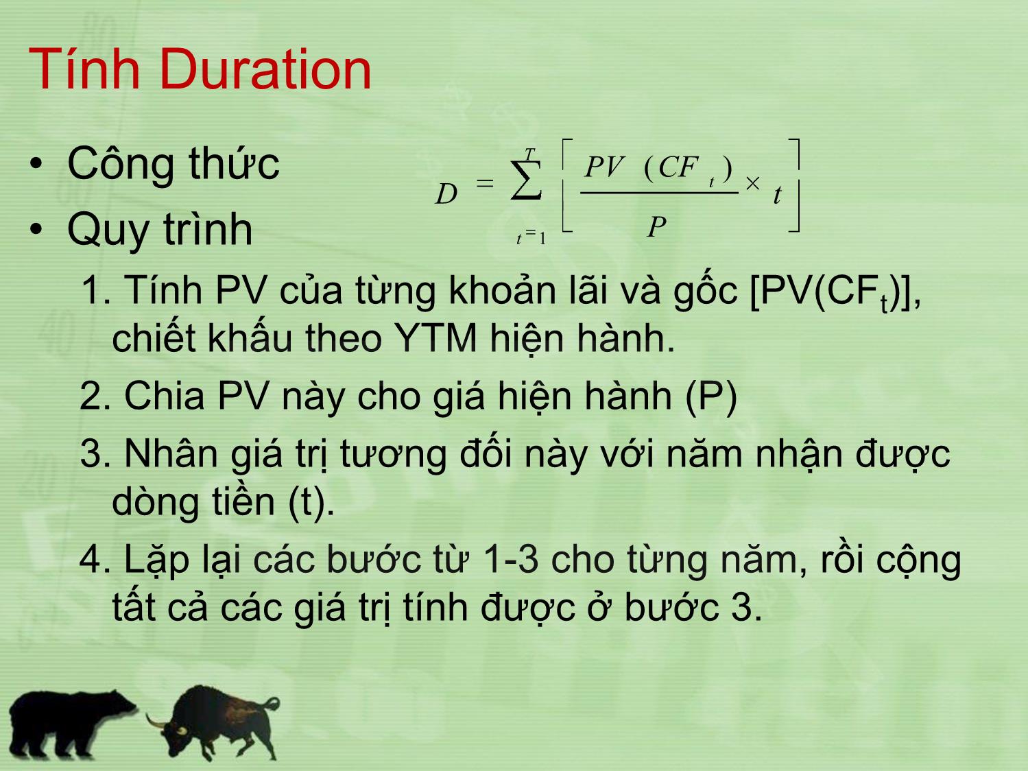 Bài giảng Đầu tư tài chính - Chương 8: Độ nhạy cảm của giá trái phiếu với lãi suất - Trần Thị Thái Hà trang 7