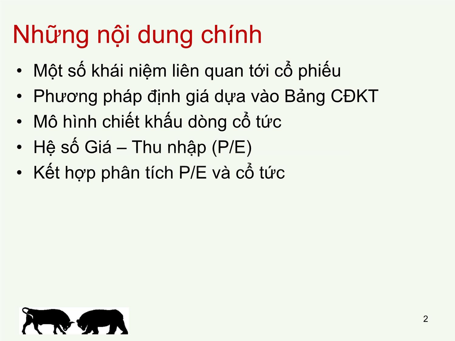 Bài giảng Đầu tư tài chính - Chương 9: Phân tích và đầu tư cổ phiếu - Trần Thị Thái Hà trang 2