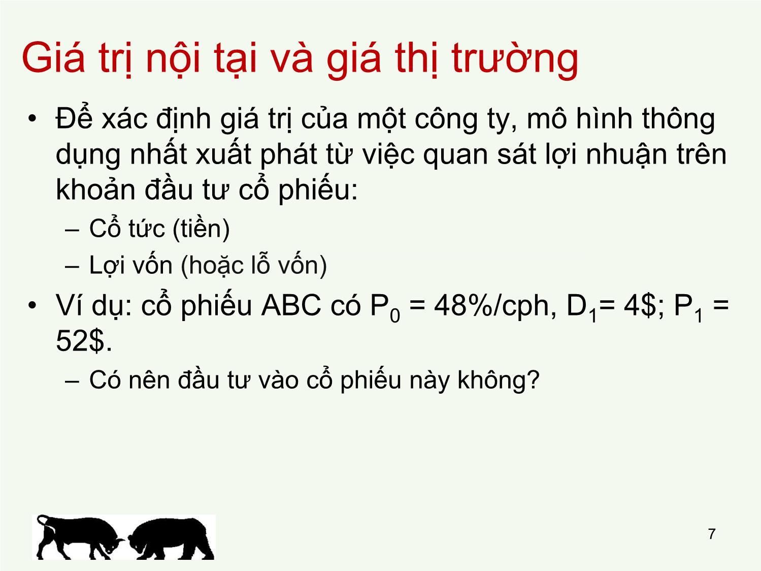 Bài giảng Đầu tư tài chính - Chương 9: Phân tích và đầu tư cổ phiếu - Trần Thị Thái Hà trang 7