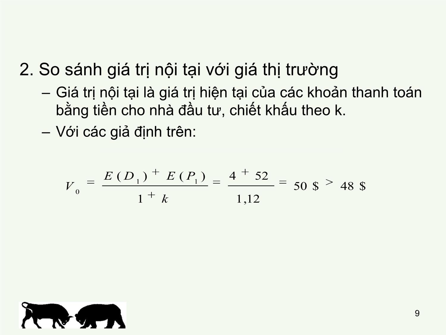 Bài giảng Đầu tư tài chính - Chương 9: Phân tích và đầu tư cổ phiếu - Trần Thị Thái Hà trang 9