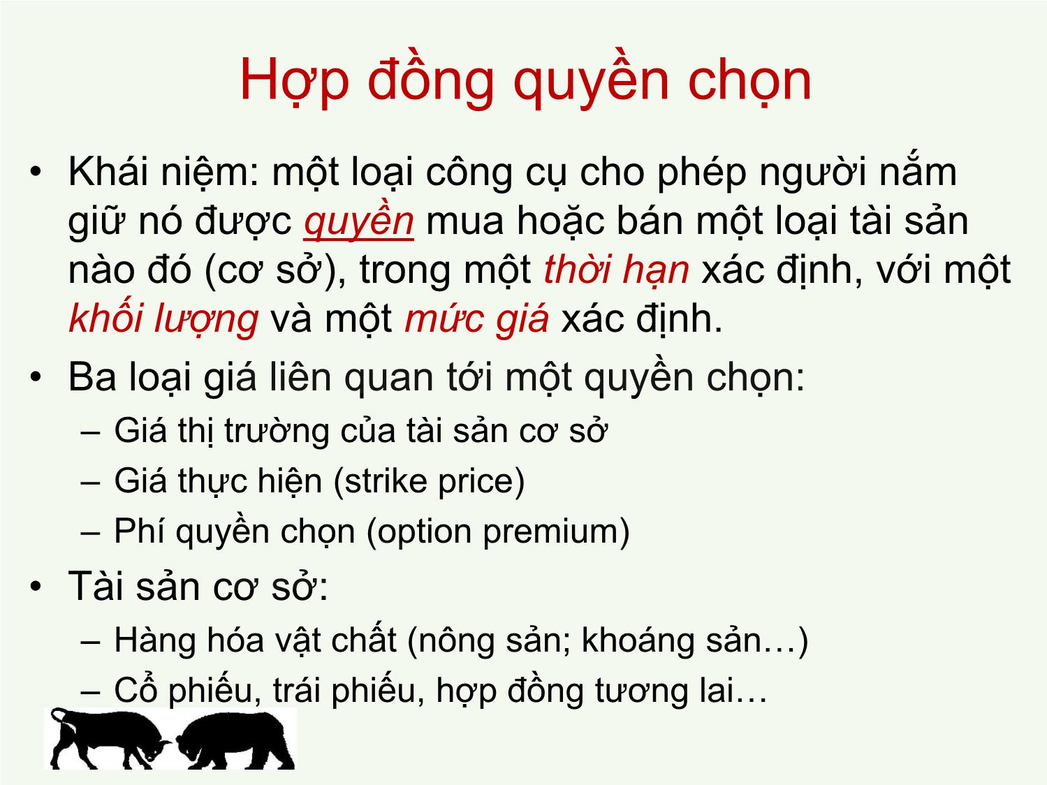 Bài giảng Đầu tư tài chính - Chương 10: Quyền chọn - Trần Thị Thái Hà trang 3