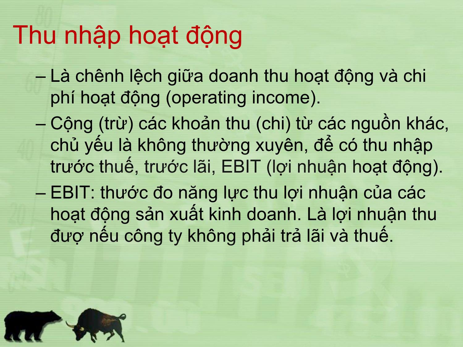 Bài giảng Đầu tư tài chính - Chương 11: Phân tích báo cáo tài chính - Trần Thị Thái Hà trang 5