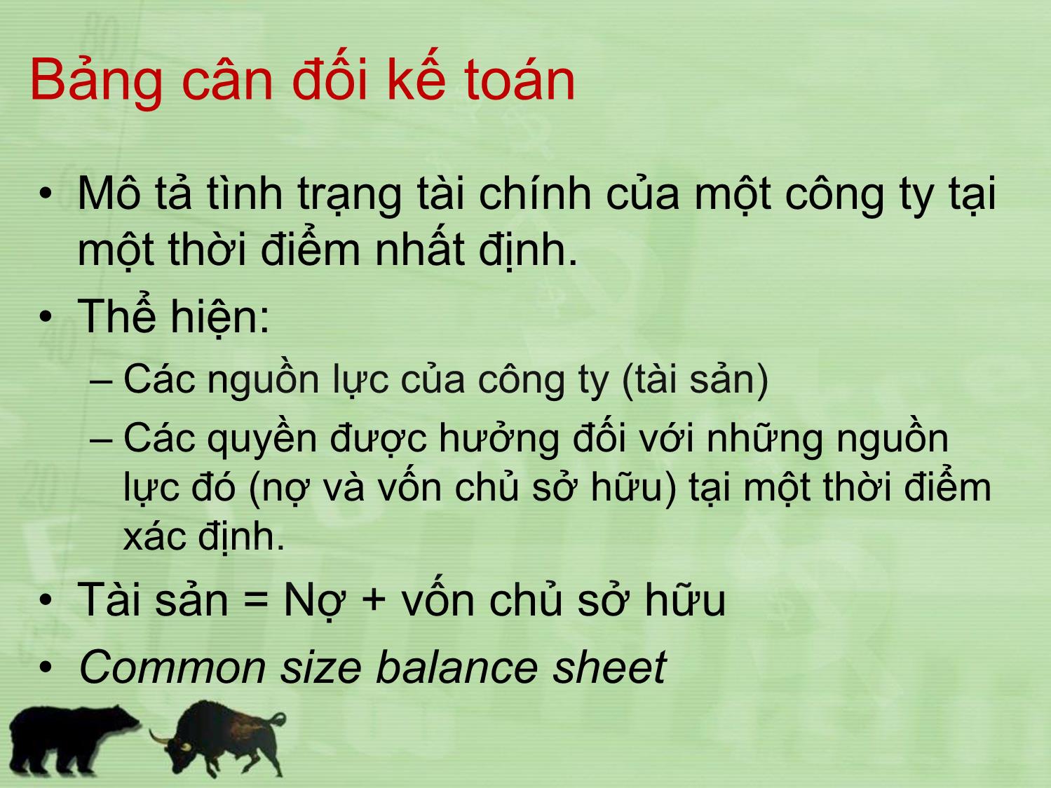 Bài giảng Đầu tư tài chính - Chương 11: Phân tích báo cáo tài chính - Trần Thị Thái Hà trang 9