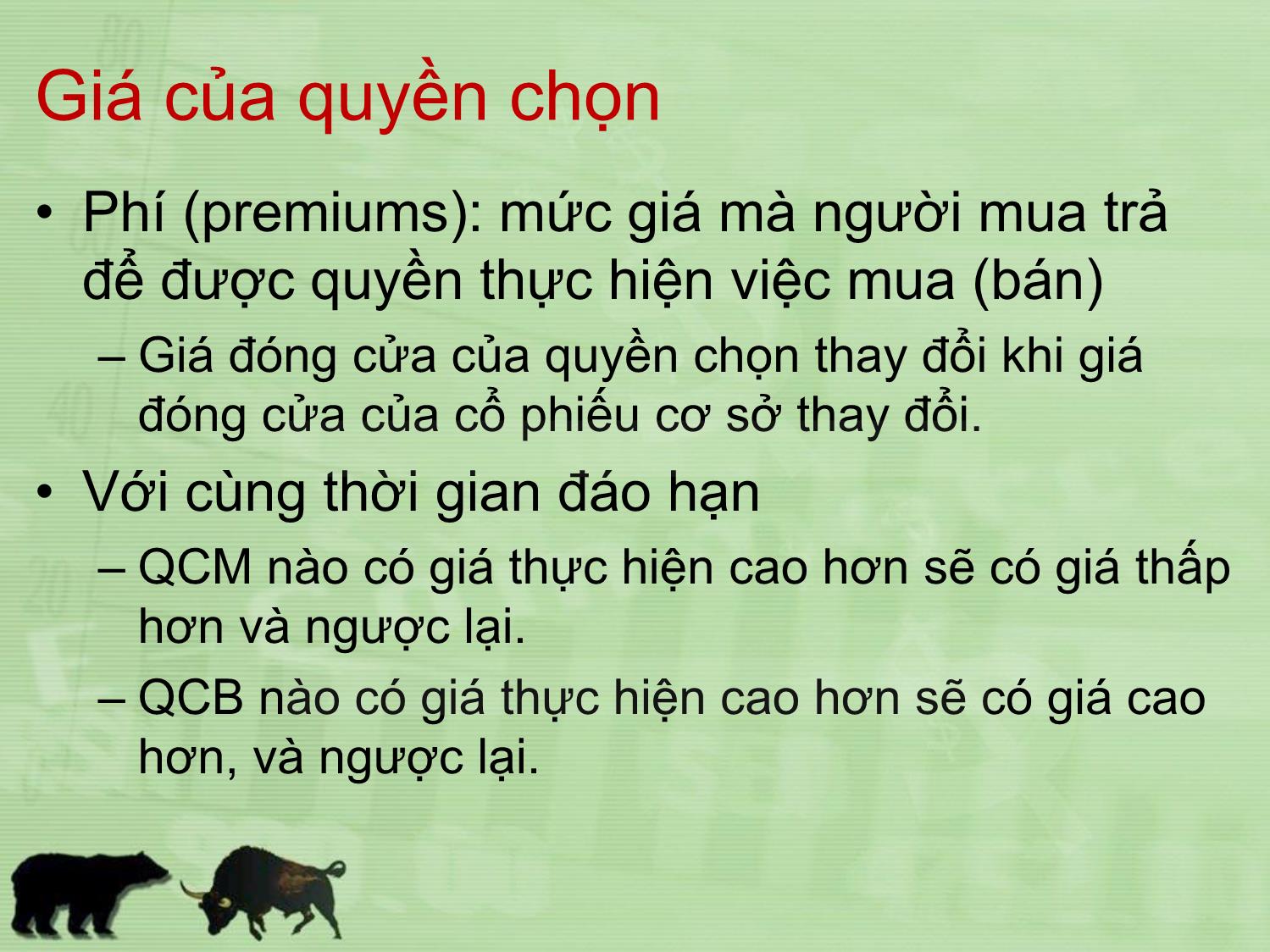 Bài giảng Đầu tư tài chính - Chương 12: Quyền chọn cổ phiếu - Trần Thị Thái Hà trang 10