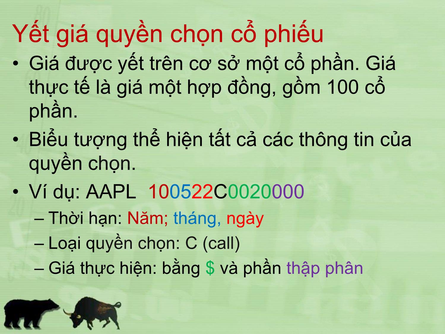 Bài giảng Đầu tư tài chính - Chương 12: Quyền chọn cổ phiếu - Trần Thị Thái Hà trang 6