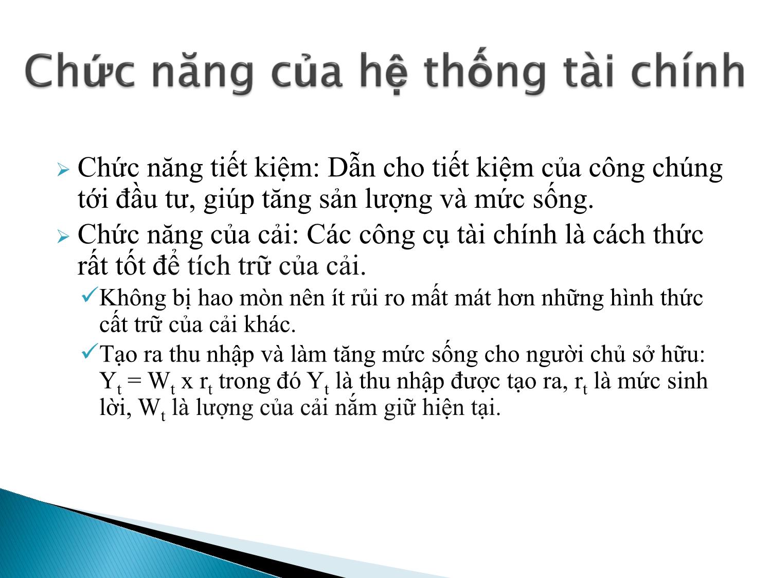 Bài giảng Định chế tài chính - Chương 1: Tổng quan về các thị trường và định chế tài chính trang 5