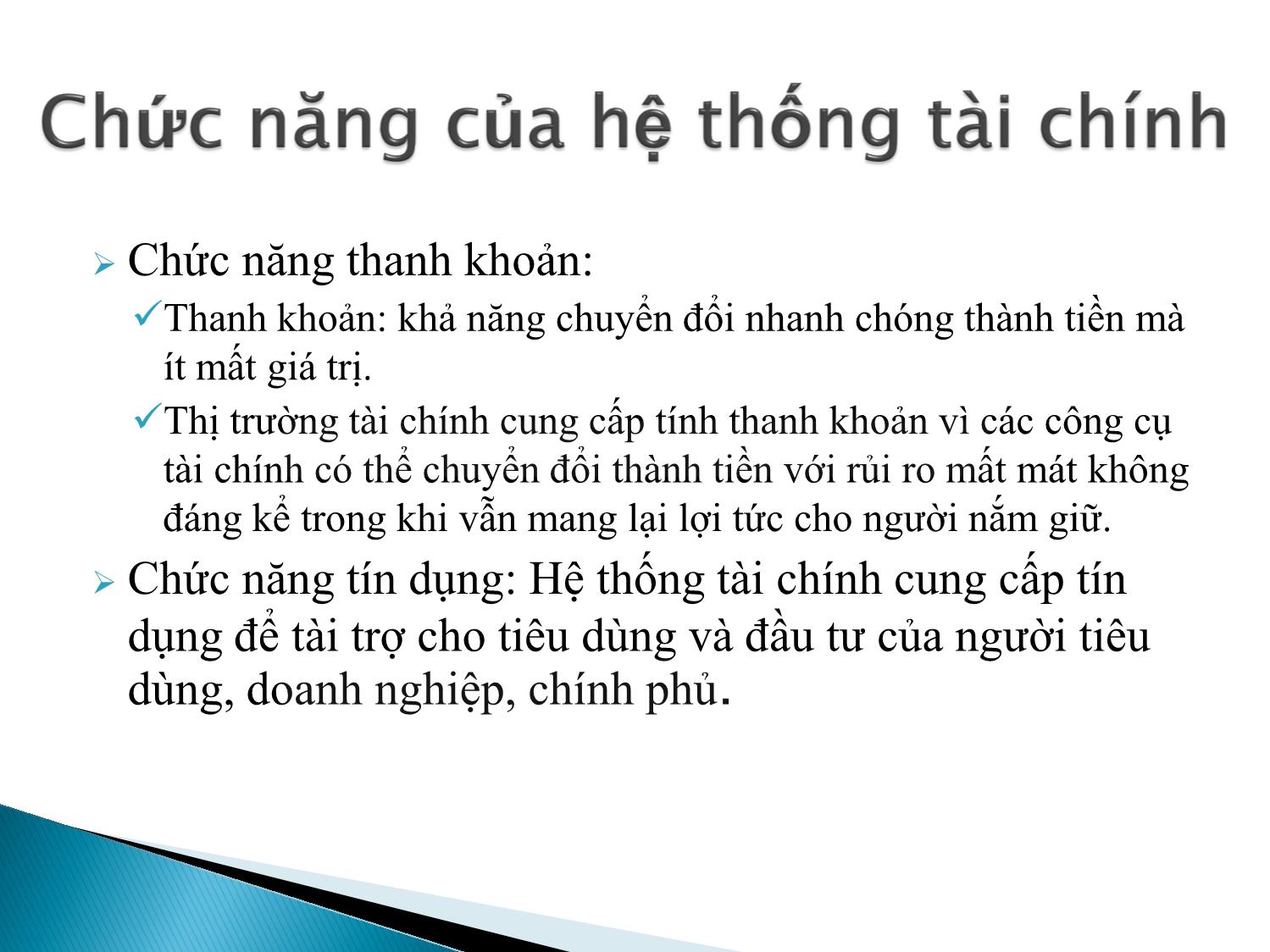 Bài giảng Định chế tài chính - Chương 1: Tổng quan về các thị trường và định chế tài chính trang 6