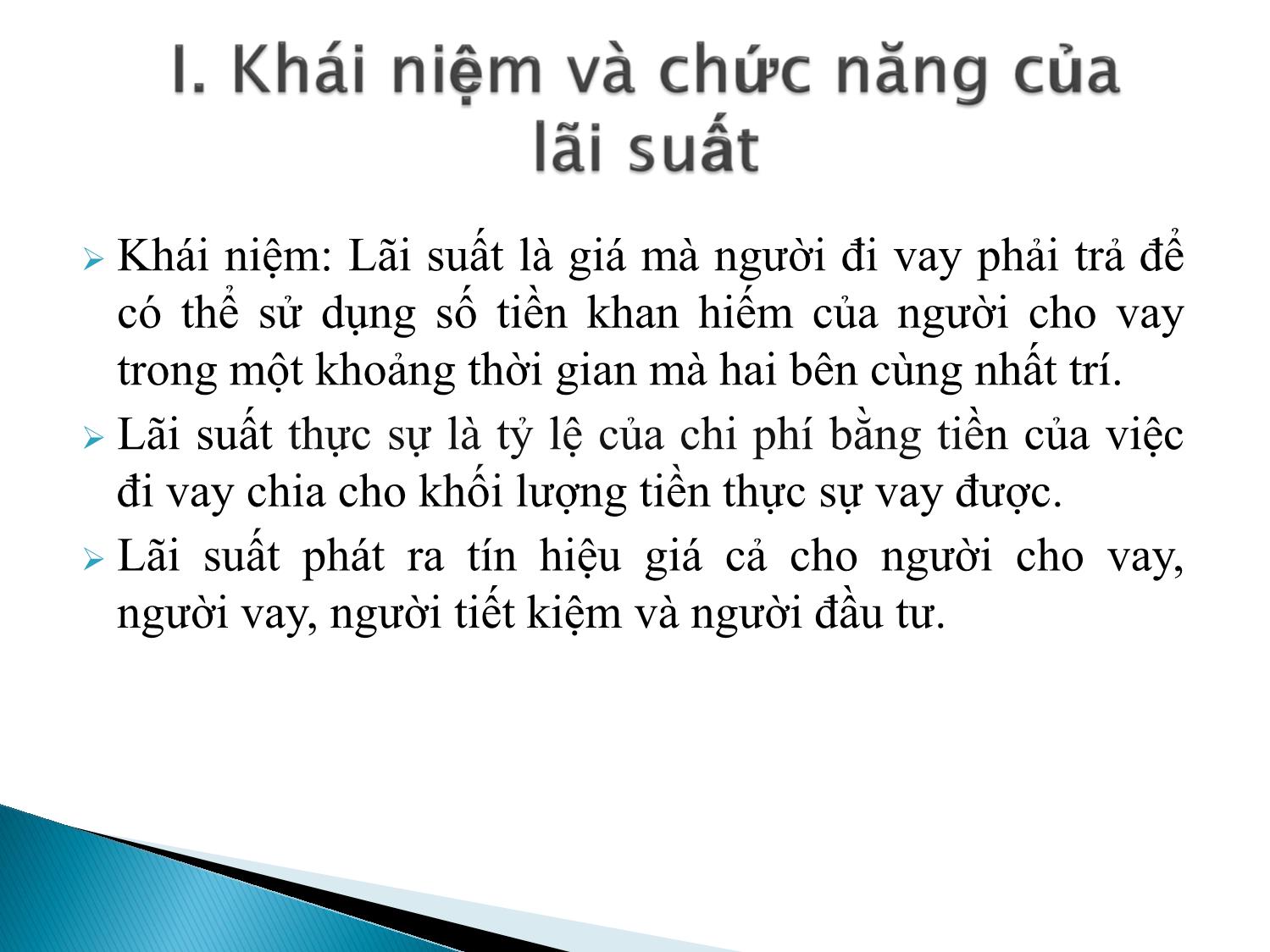 Bài giảng Định chế tài chính - Chương 2: Lãi suất trang 3