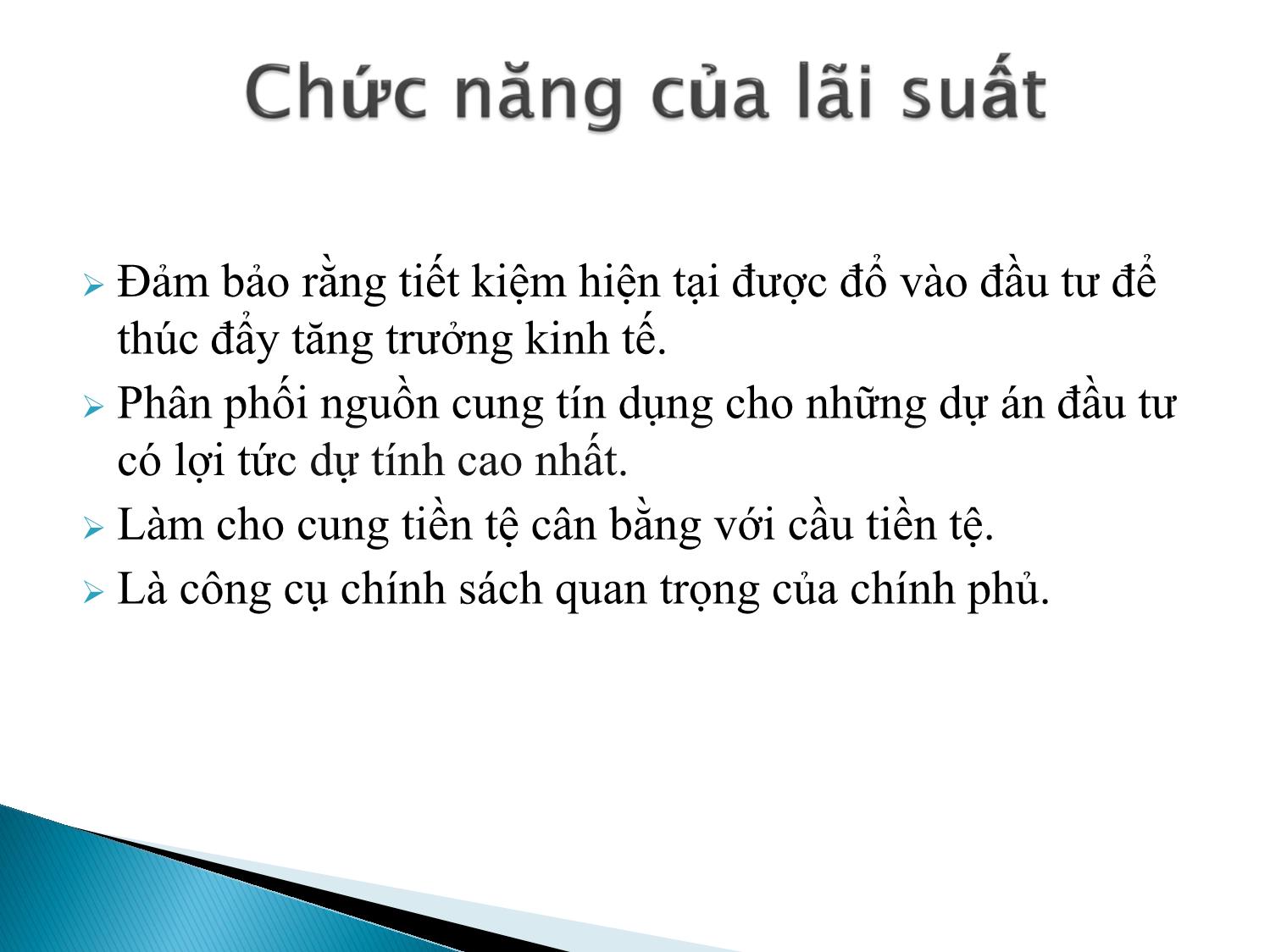 Bài giảng Định chế tài chính - Chương 2: Lãi suất trang 4