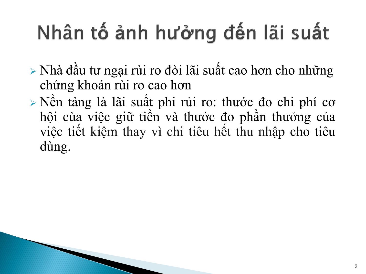 Bài giảng Định chế tài chính - Chương 3: Cấu trúc của lãi suất trang 3