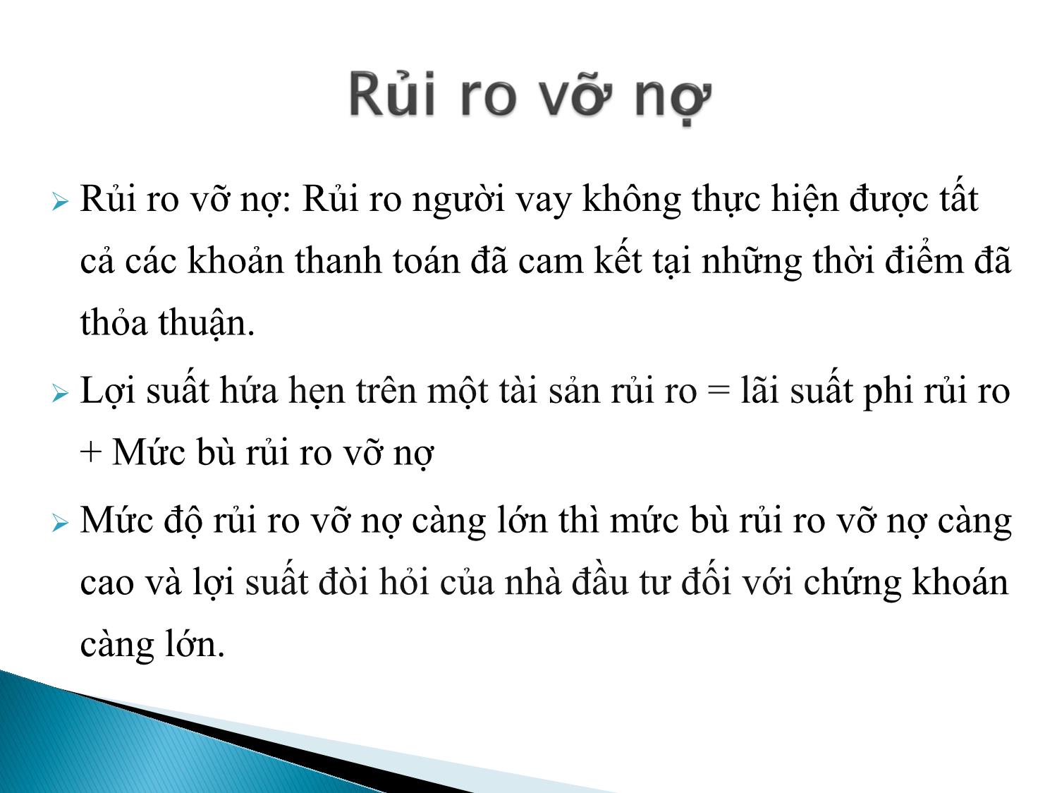 Bài giảng Định chế tài chính - Chương 3: Cấu trúc của lãi suất trang 5