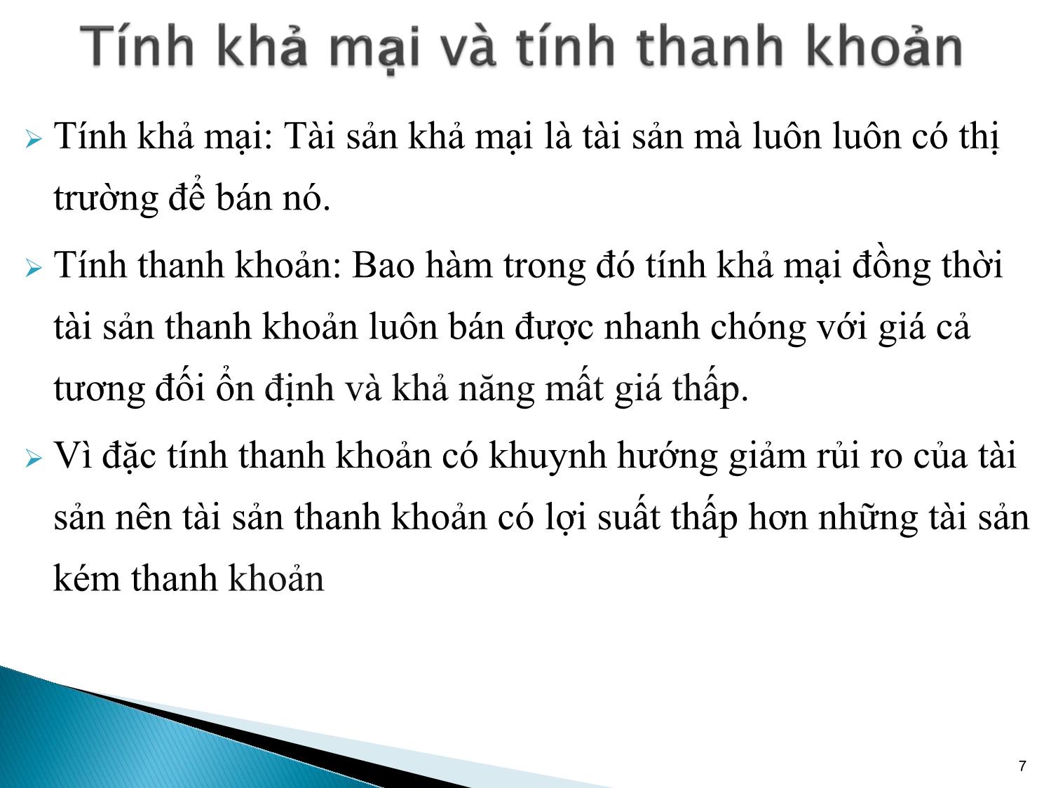 Bài giảng Định chế tài chính - Chương 3: Cấu trúc của lãi suất trang 7