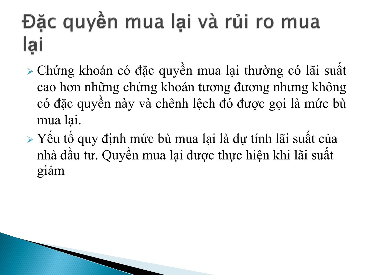 Bài giảng Định chế tài chính - Chương 3: Cấu trúc của lãi suất trang 9