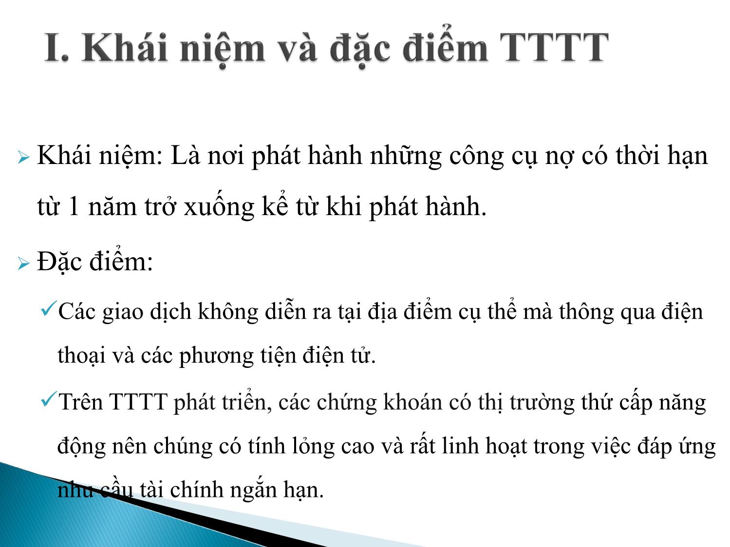 Bài giảng Định chế tài chính - Chương 5: Thị trường tiền tệ trang 2