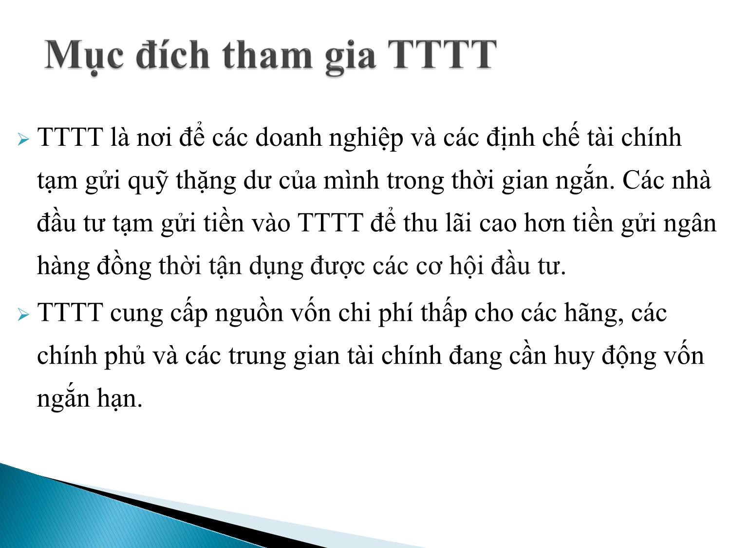 Bài giảng Định chế tài chính - Chương 5: Thị trường tiền tệ trang 4