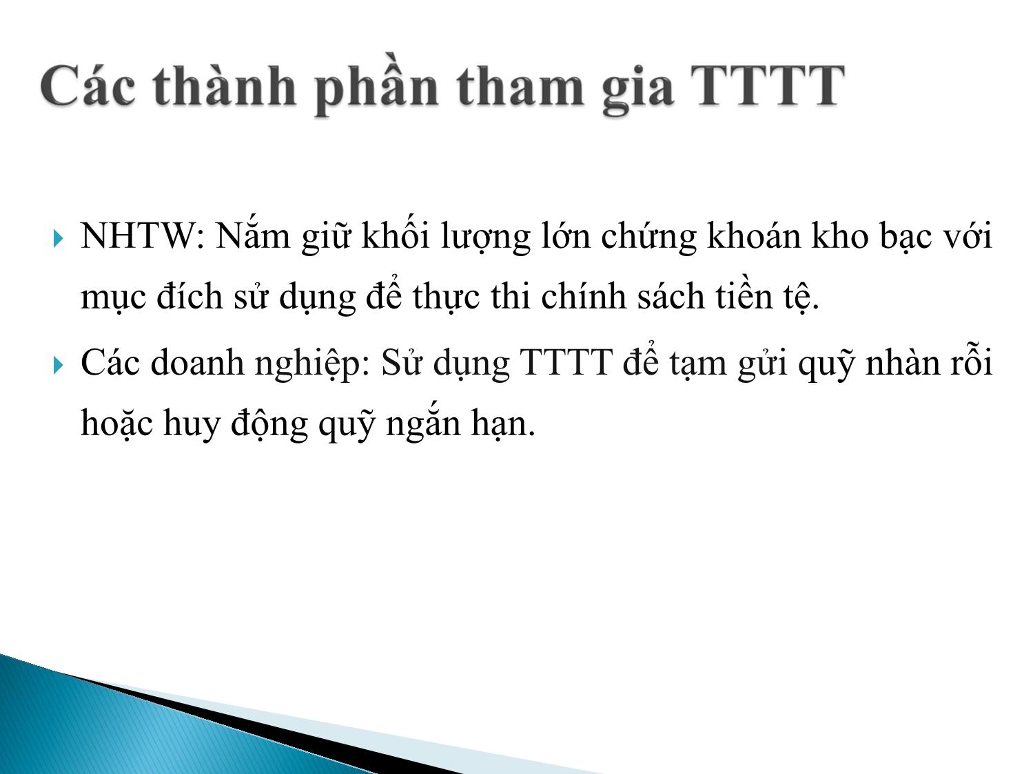 Bài giảng Định chế tài chính - Chương 5: Thị trường tiền tệ trang 6