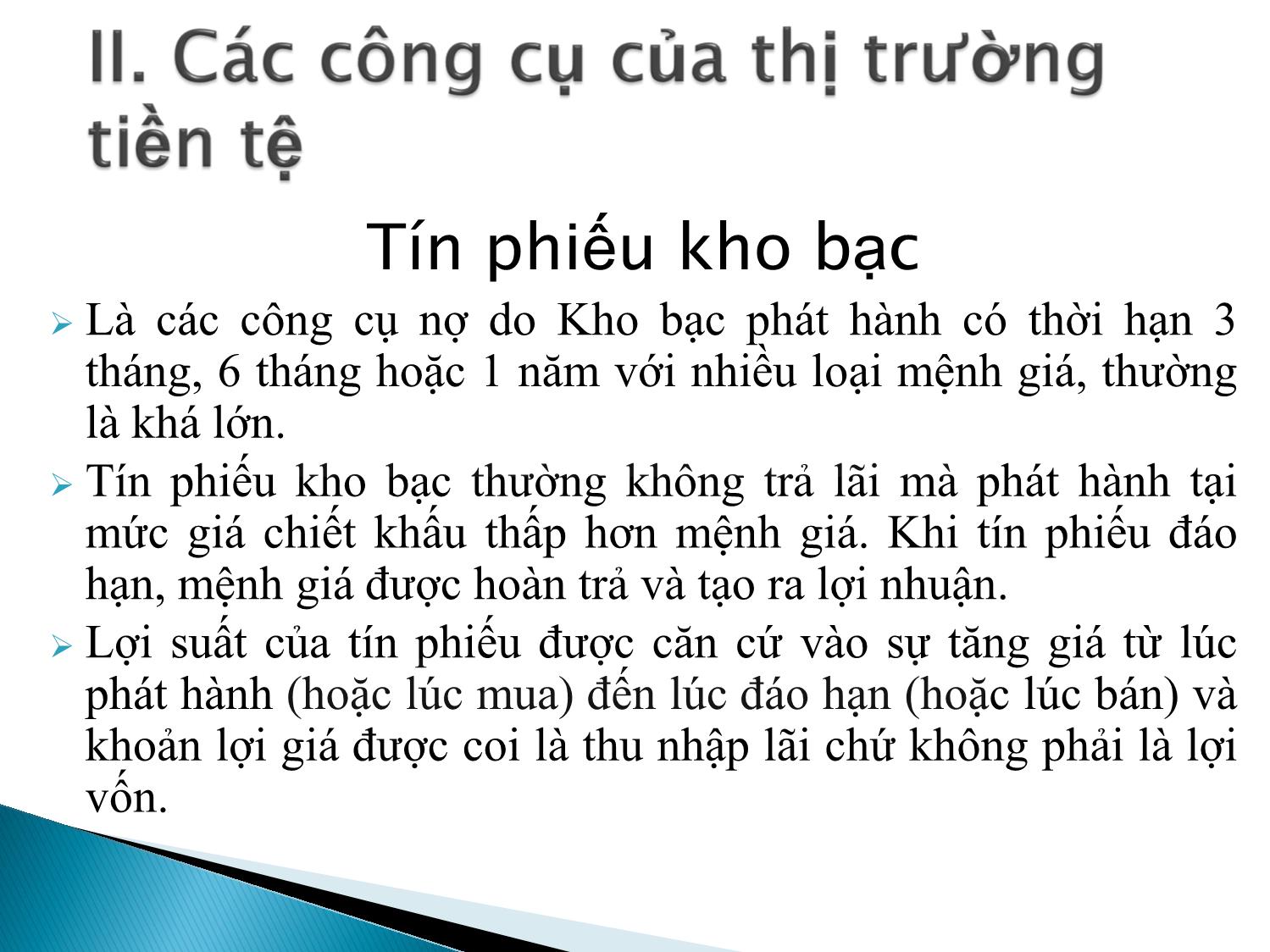 Bài giảng Định chế tài chính - Chương 5: Thị trường tiền tệ trang 8