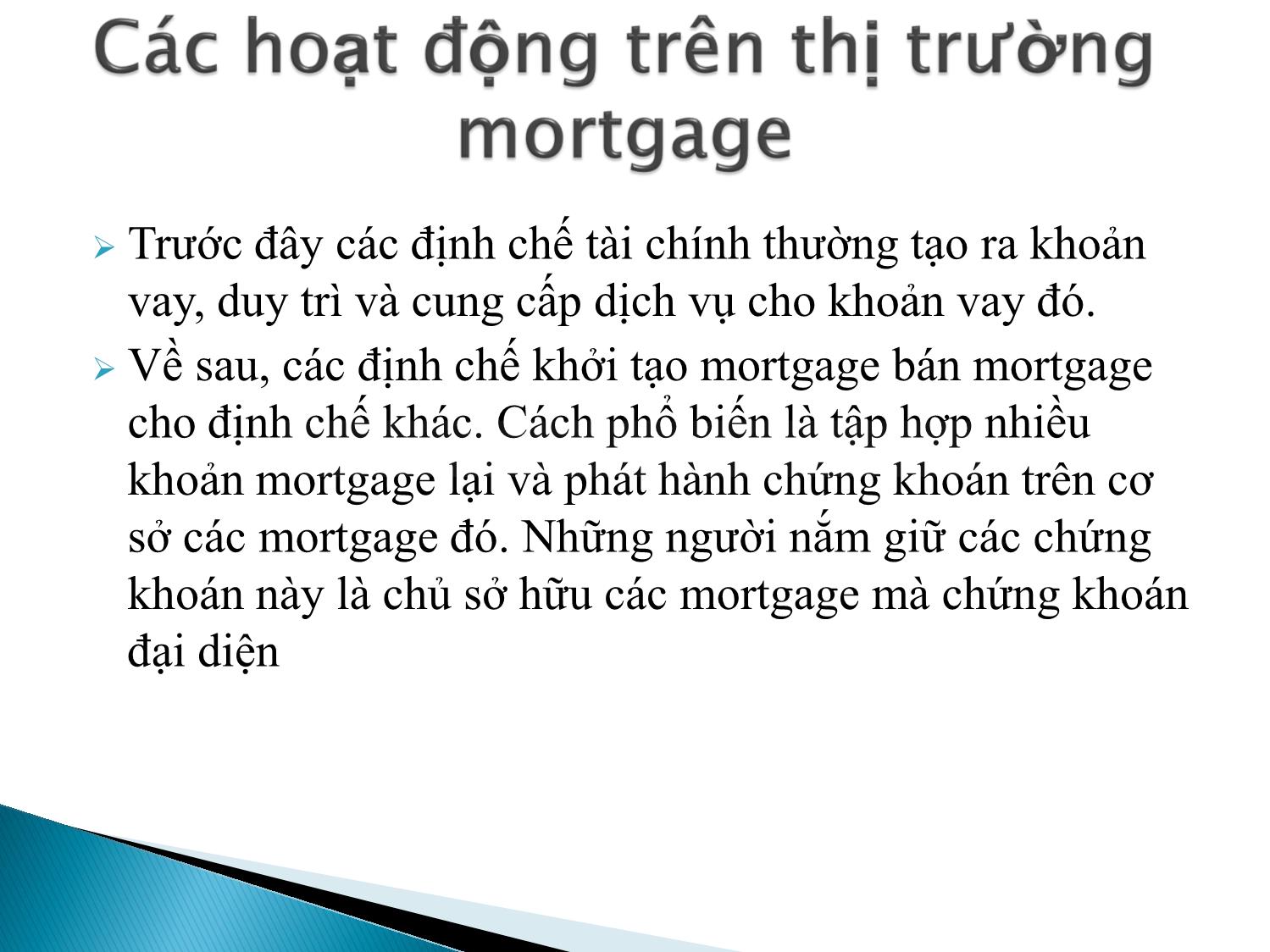 Bài giảng Định chế tài chính - Chương 7: Thị trường khoản vay thế chấp bất động sản trang 5