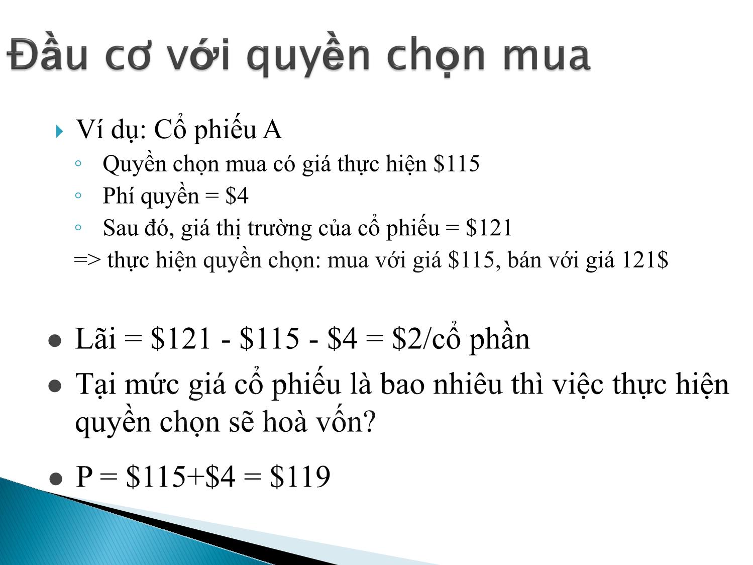 Bài giảng Định chế tài chính - Chương 10: Thị trường quyền chọn trang 9