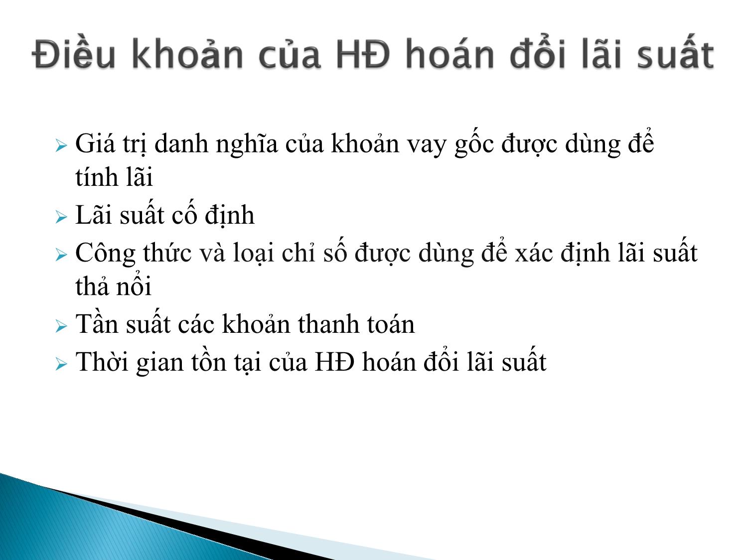 Bài giảng Định chế tài chính - Chương 11: Thị trường các công cụ phái sinh về lãi suất trang 4