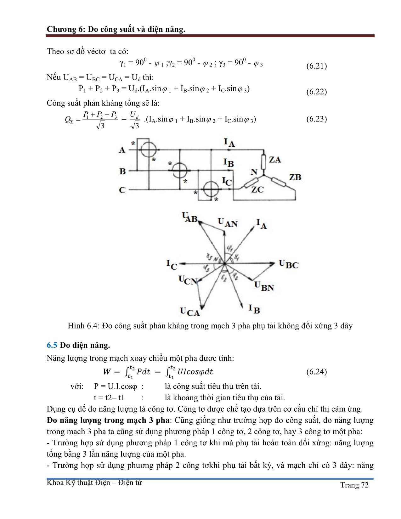 Giáo trình Đo lường điện và kỹ thuật đo (Phần 2) trang 6