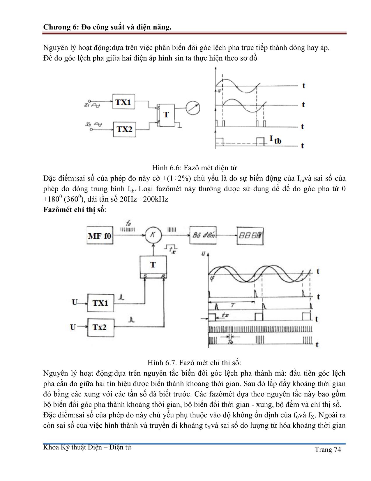Giáo trình Đo lường điện và kỹ thuật đo (Phần 2) trang 8