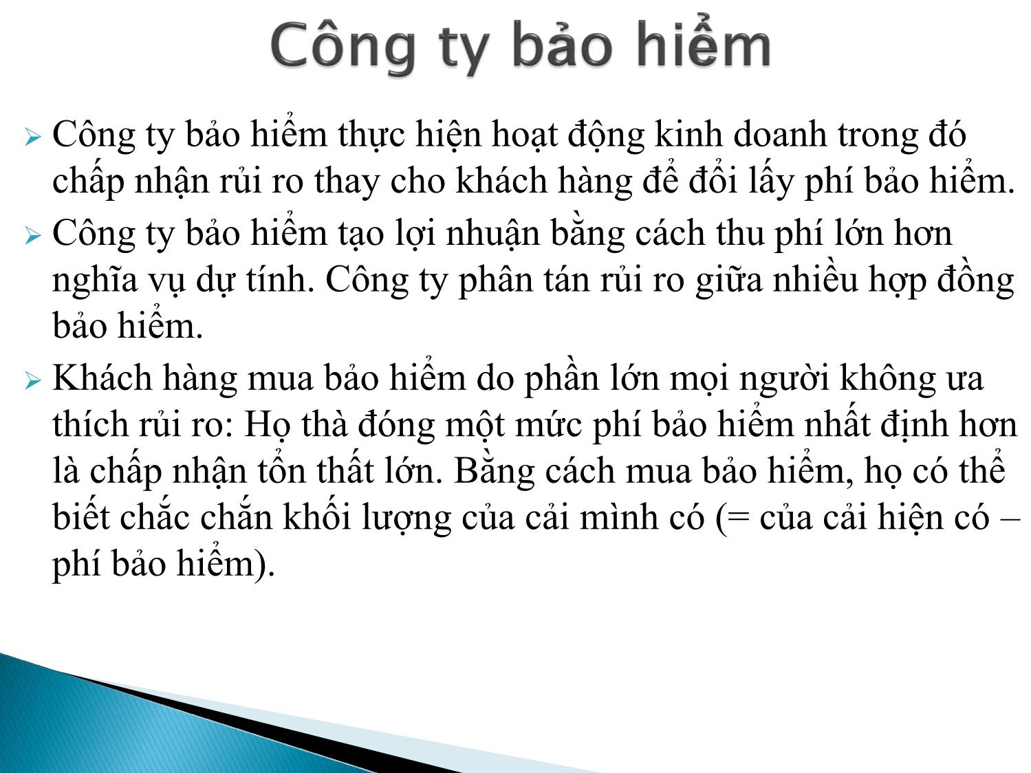 Bài giảng Định chế tài chính - Chương 14: Công ty bảo hiểm trang 9