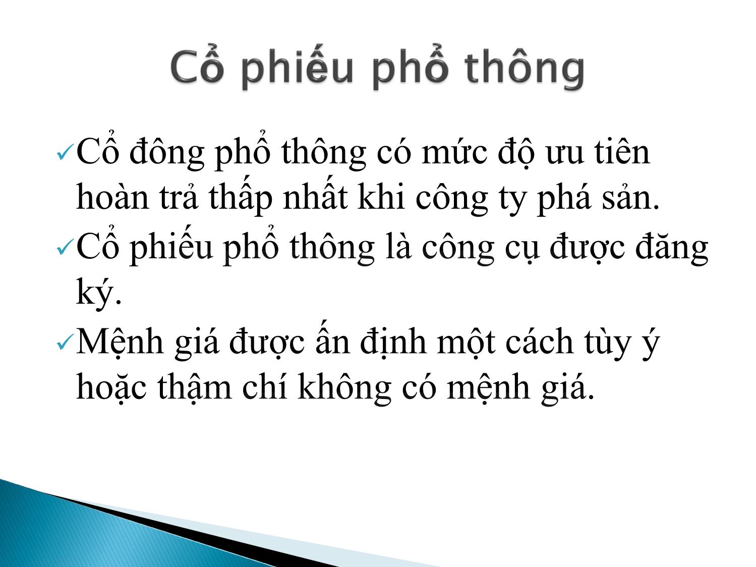 Bài giảng Định chế tài chính - Chương 8: Thị trường cổ phiếu trang 6