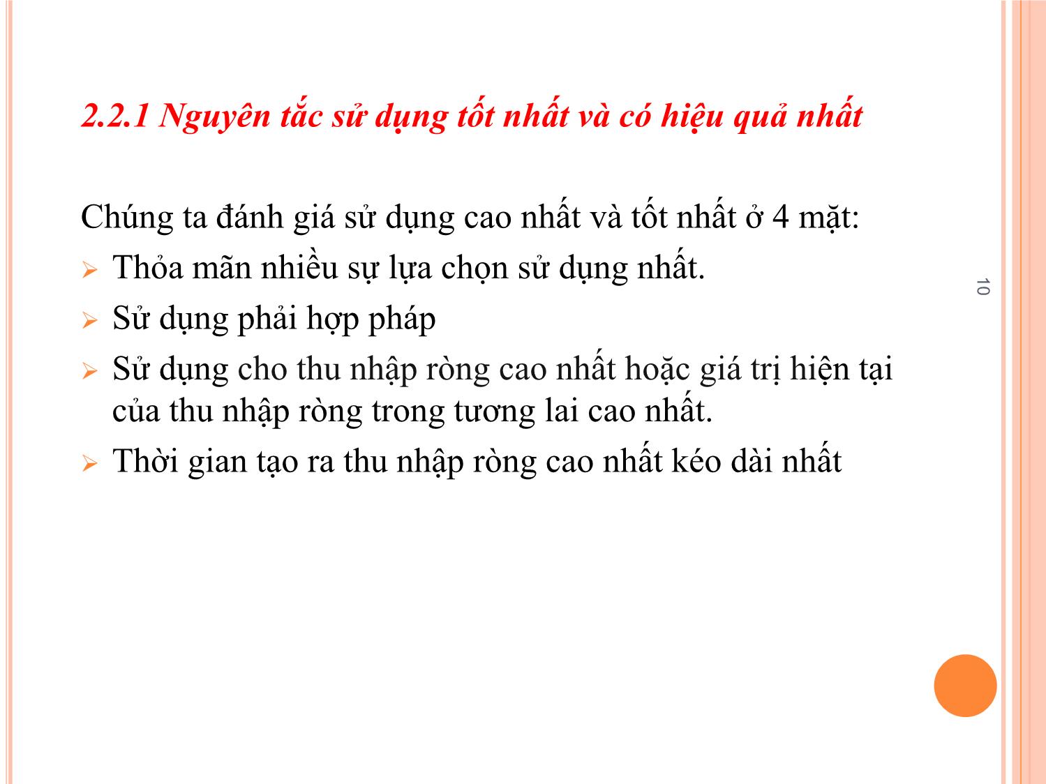 Bài giảng Nguyên lý và tiêu chuẩn thẩm định giá trang 10