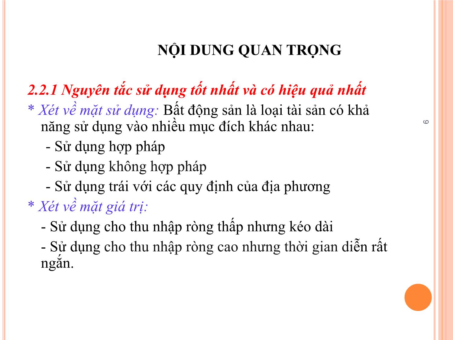 Bài giảng Nguyên lý và tiêu chuẩn thẩm định giá trang 9