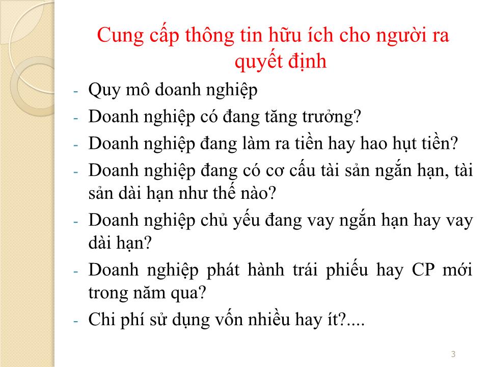 Bài giảng Quản trị tài chính - Chương 4: Phân tích báo cáo tài chính - Nguyễn Thị Doan trang 3